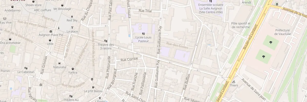 Plan du 33 Rue Thiers à Avignon