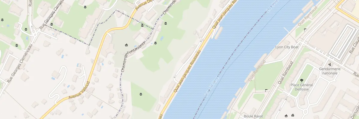 Plan du 14 Quai J J Rousseau à La Mulatière