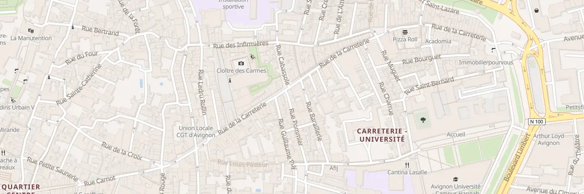 Plan du 48 Rue Carreterie à Avignon