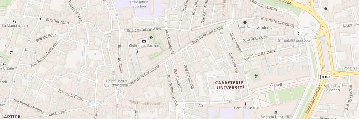Plan du 50 Rue Carreterie à Avignon