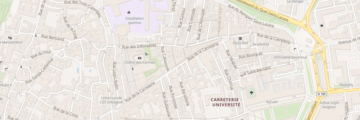 Plan du 75 Rue Carreterie à Avignon