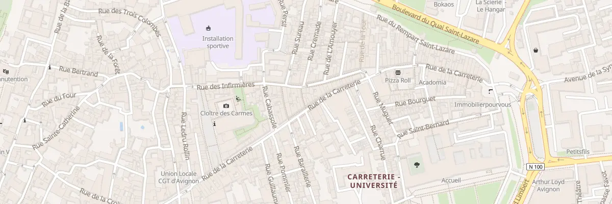 Plan du 83 Rue Carreterie à Avignon