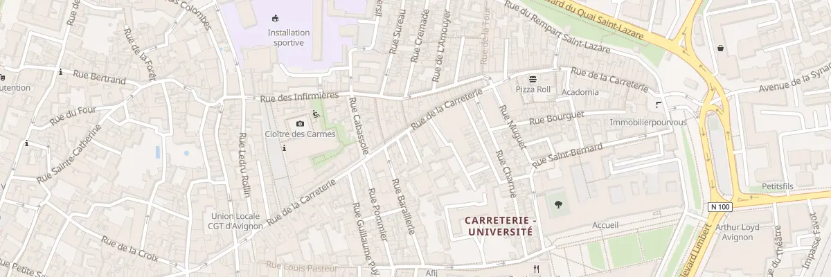 Plan du 72 Rue Carreterie à Avignon