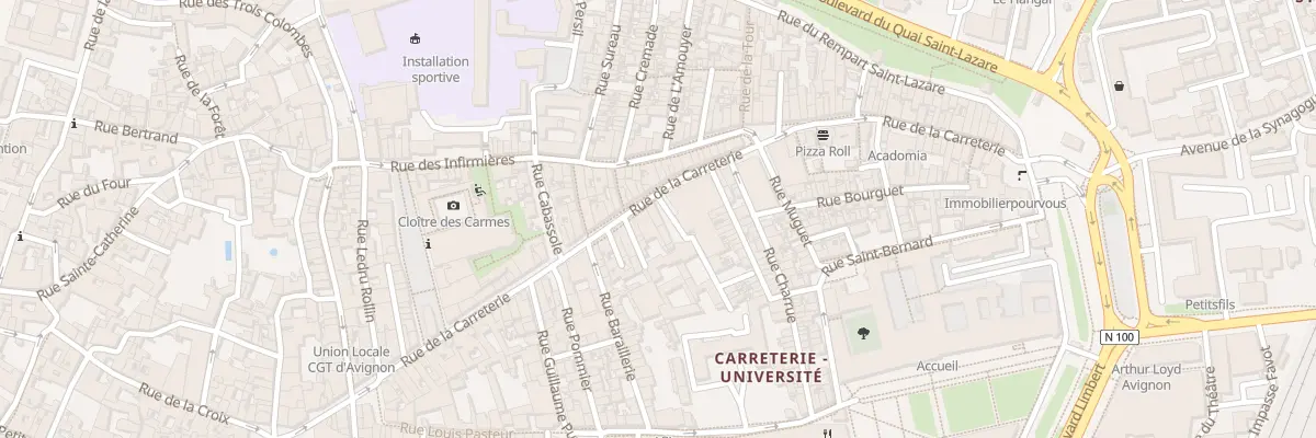 Plan du 76 Rue Carreterie à Avignon