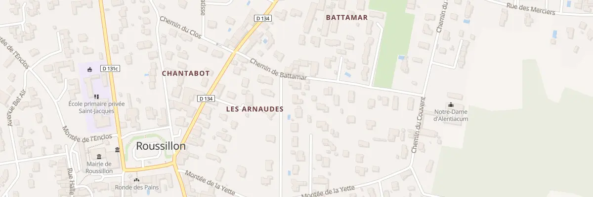 Plan du 14 Rue Casimir Reboulet à Roussillon