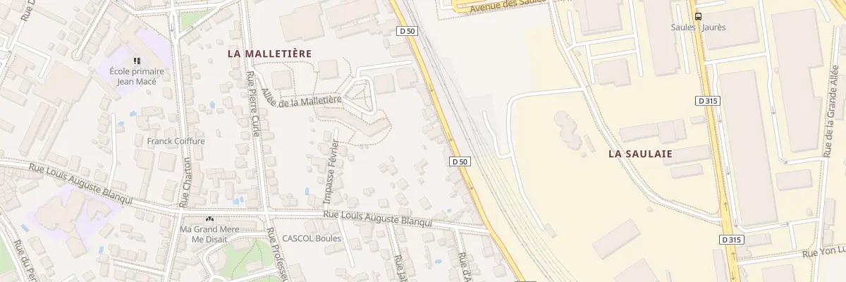 Plan du 25 Rue Louis Aulagne à Oullins-Pierre-Bénite