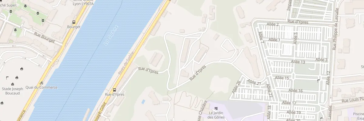 Plan du 22 Rue d’Ypres à Lyon 4e Arrondissement