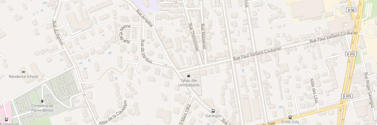 Plan du 56 Rue Paul Vaillant-Couturier à Oullins-Pierre-Bénite