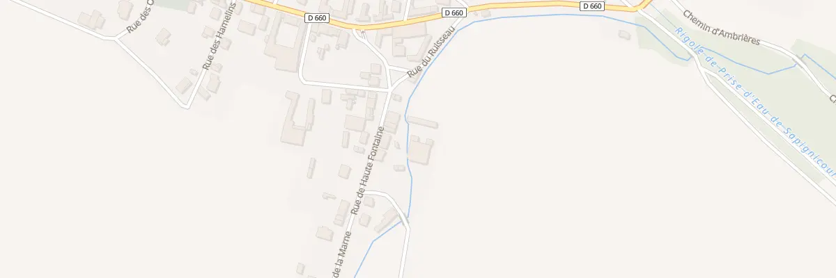Plan du 10 Rue de Haute Fontaine à Sapignicourt