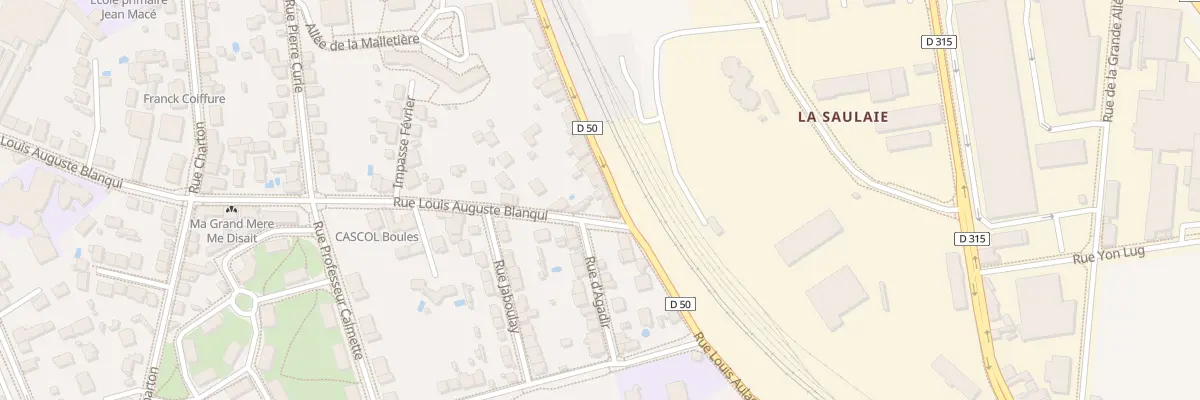 Plan du 33 Rue Louis Aulagne à Oullins-Pierre-Bénite