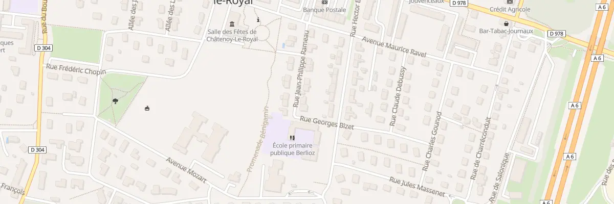 Plan du 13 Rue Jean-Philippe Rameau à Châtenoy-le-Royal