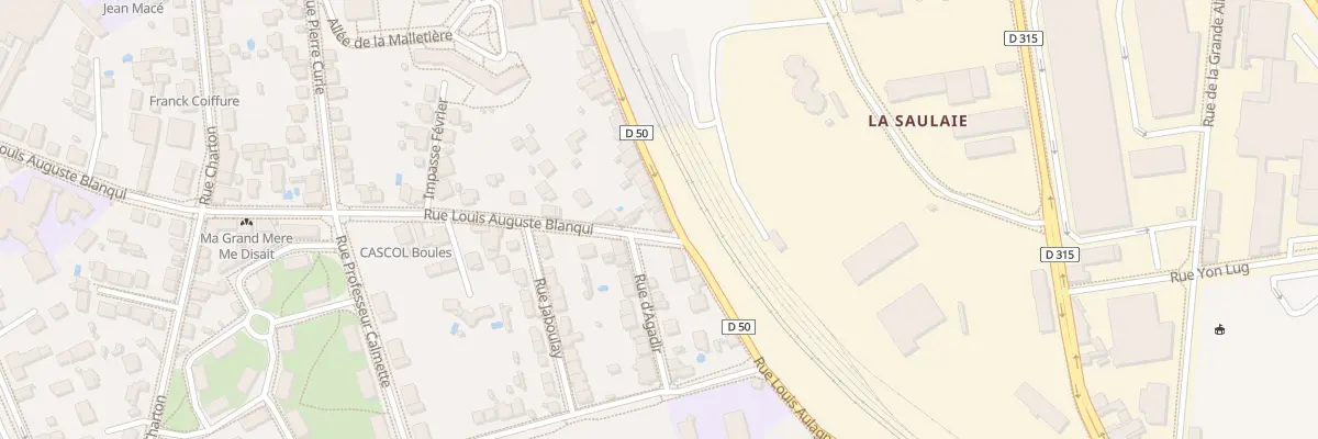 Plan du 34 Rue Louis Aulagne à Oullins-Pierre-Bénite