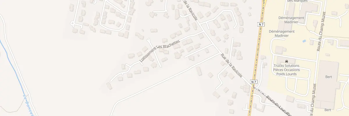 Plan du 18T Rue de La Ravicole à Andancette