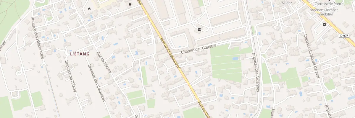 Plan du 879 Rue Chateauneuf à Orange