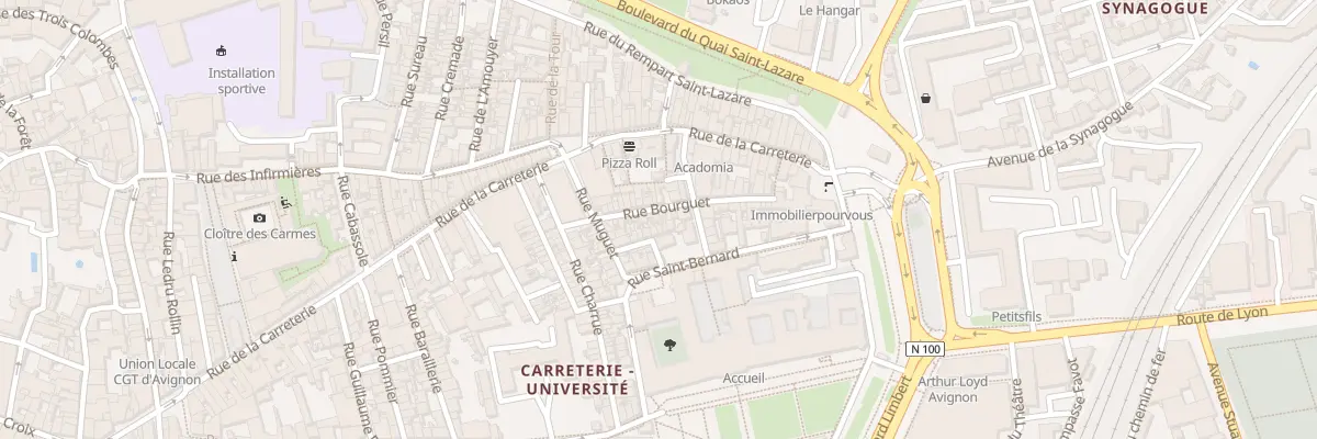 Plan du 14 Rue Bourguet à Avignon