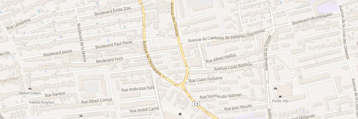 Plan du 84 Av des Sources à Avignon