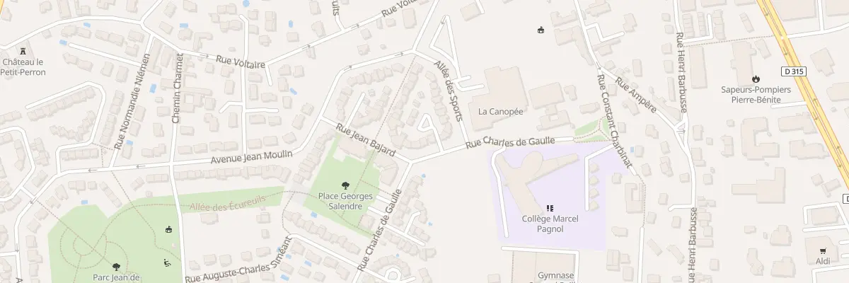 Plan du 25 Rue Charles de Gaulle à Oullins-Pierre-Bénite
