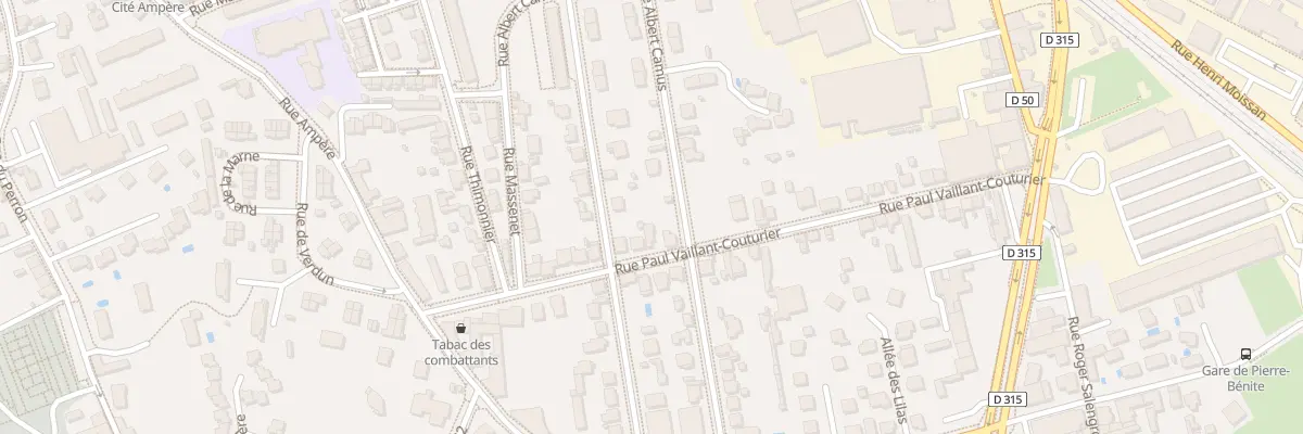 Plan du 38 Rue Paul Vaillant-Couturier à Oullins-Pierre-Bénite