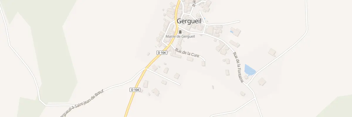 Plan du 2 Rue de la Cure à Gergueil