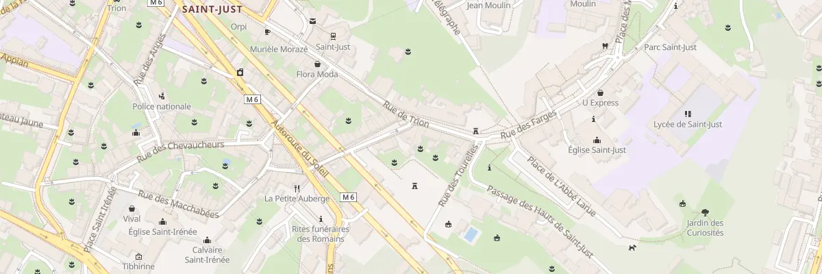 Plan du 1 Rue des Macchabées à Lyon 5e Arrondissement