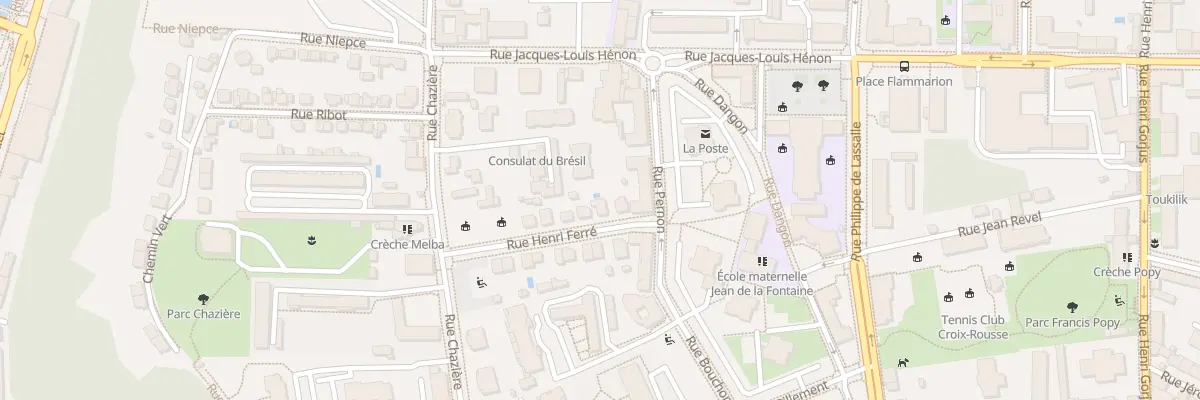 Plan du 8 Rue Henri Ferré à Lyon 4e Arrondissement