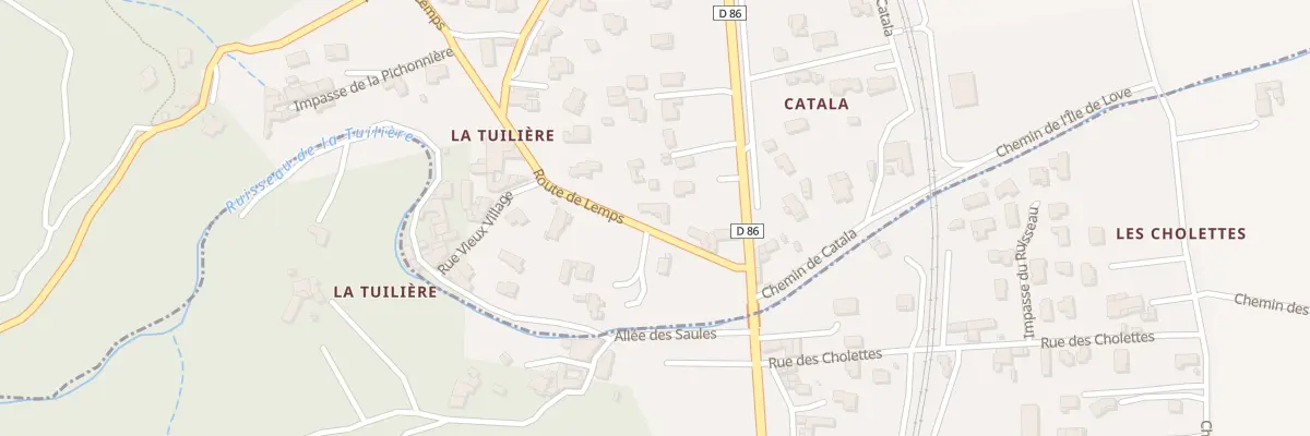 Plan du 96 Rte de Lemps à Lemps