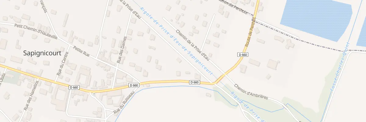 Plan du 1 Che de la Prise d’Eau à Sapignicourt