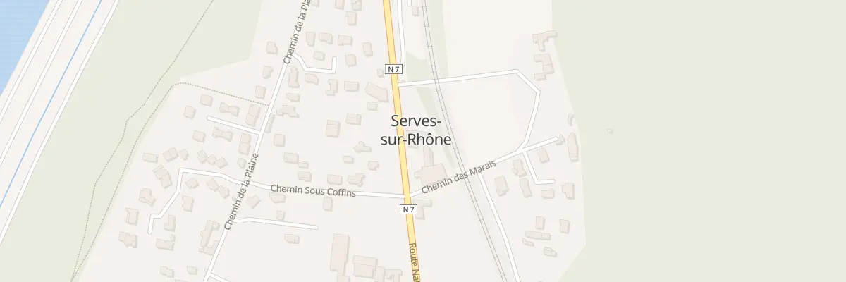 Plan du 75 Rte Nationale 7 à Serves-sur-Rhône