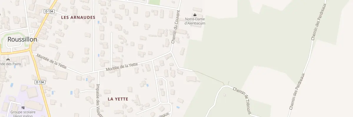 Plan du 1 Che de Trémont à Roussillon