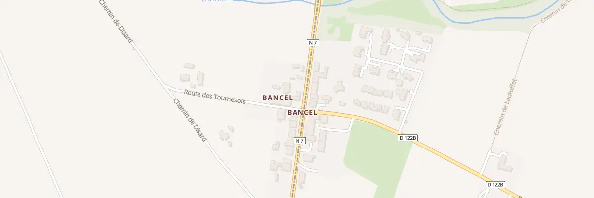 Plan du 6 Bancel à Andancette