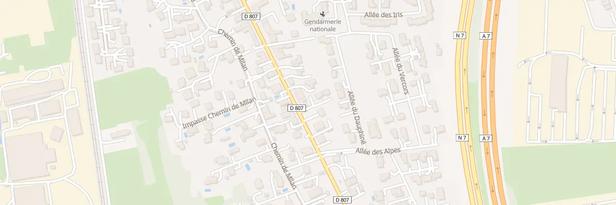 Plan de la Rue de Marseille à Saint-Rambert-d’Albon