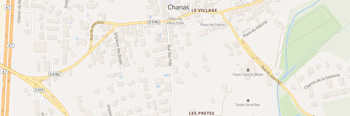 Plan du 7 Rue des Prés à Chanas