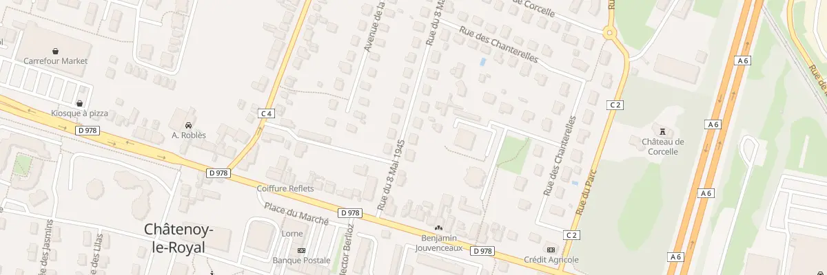 Plan du 2B Rue du 8 Mai 1945 à Châtenoy-le-Royal
