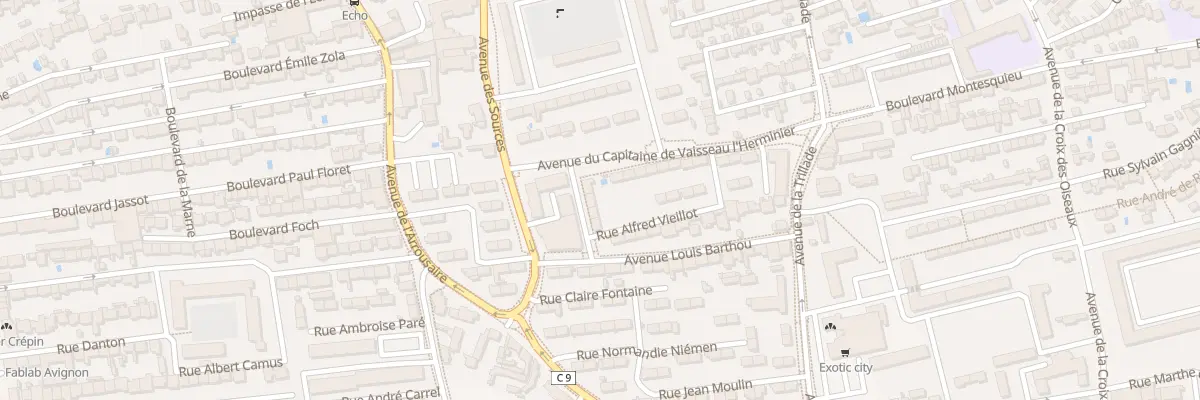 Plan du 3 Rue Irène Joliot-Curie à Avignon