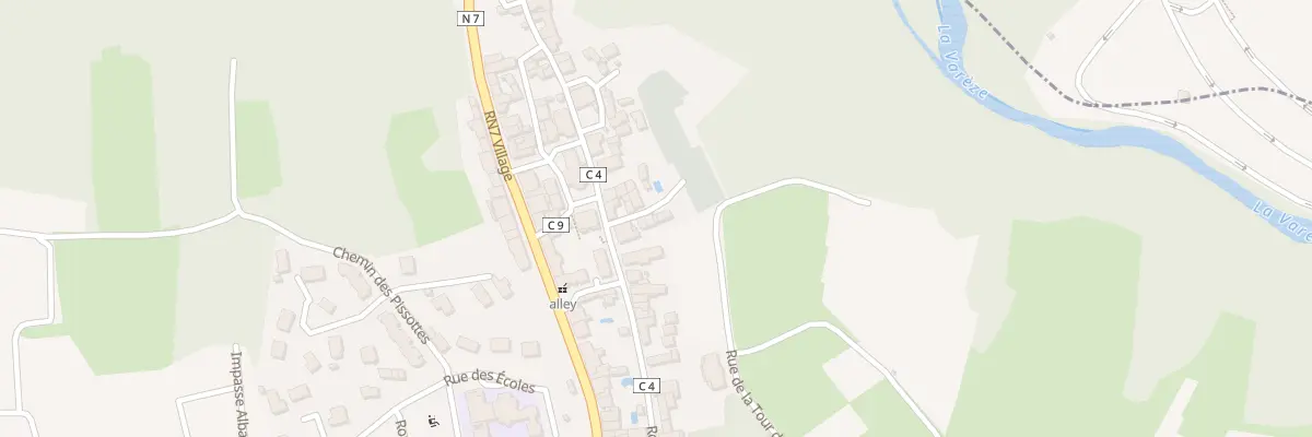 Plan du 9197 Rue du Château Fort à Auberives-sur-Varèze