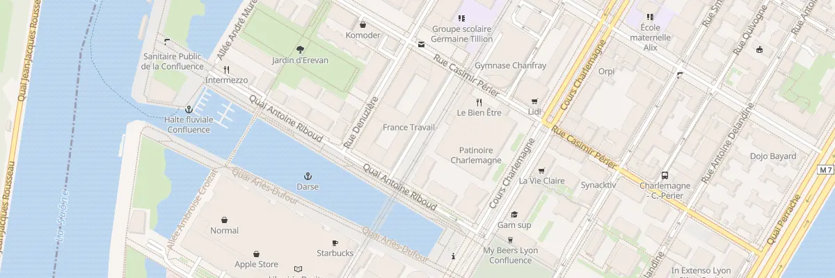 Plan du 14 Quai Antoine Riboud à Lyon 2e Arrondissement