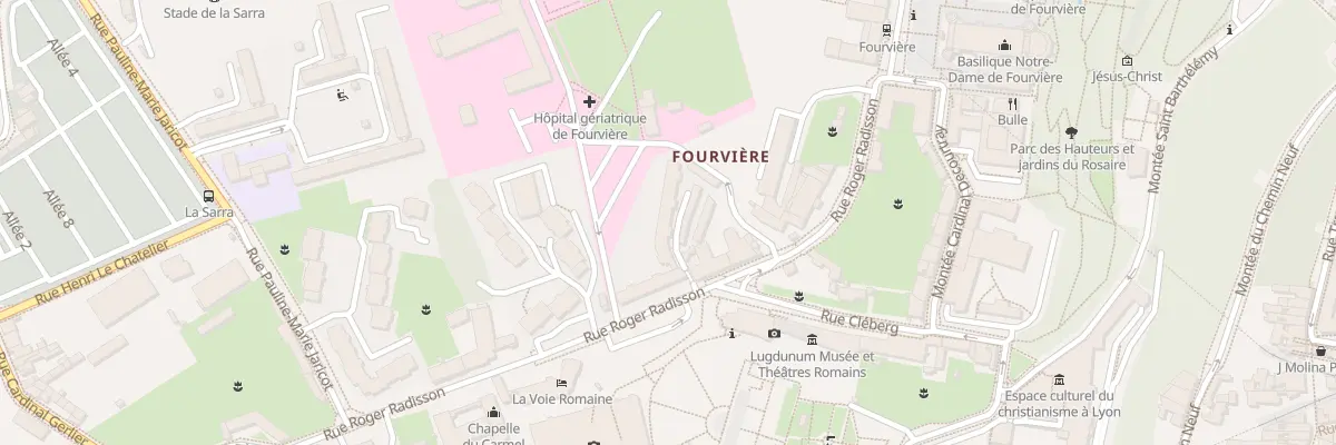Plan du 16 Rue Roger Radisson à Lyon 5e Arrondissement