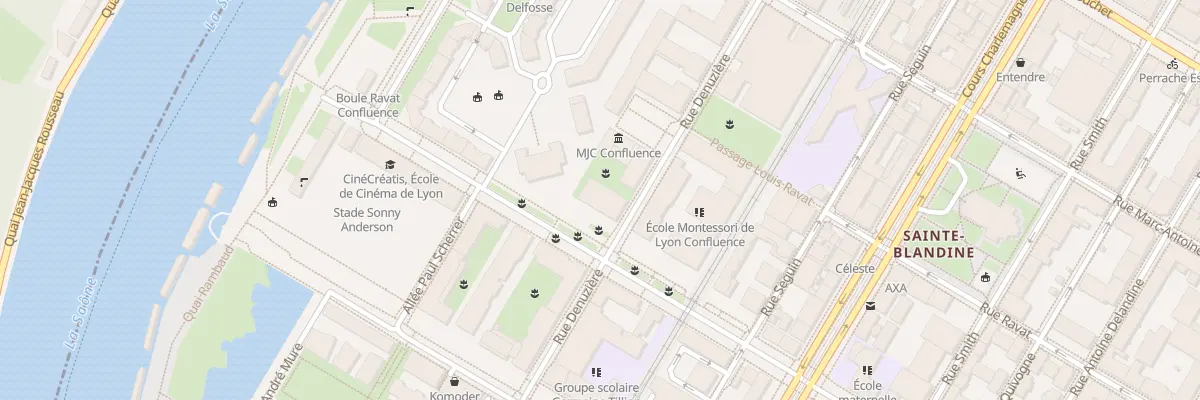 Plan du 38 Rue Denuzière à Lyon 2e Arrondissement