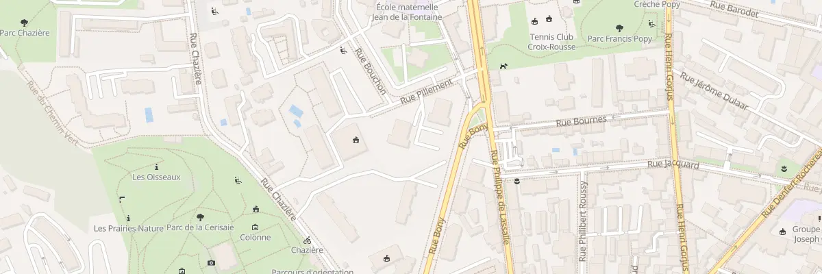 Plan du 1 Rue Dangon à Lyon 4e Arrondissement