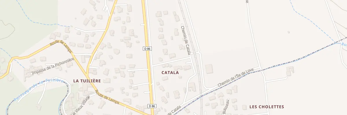 Plan du 328 Chem de Catala à Lemps