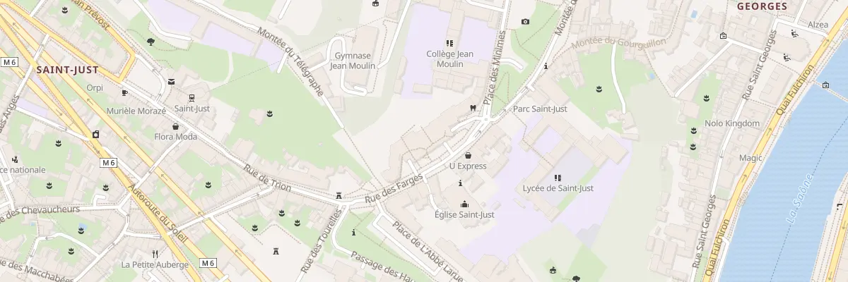 Plan du 10 Rue des Farges à Lyon 5e Arrondissement