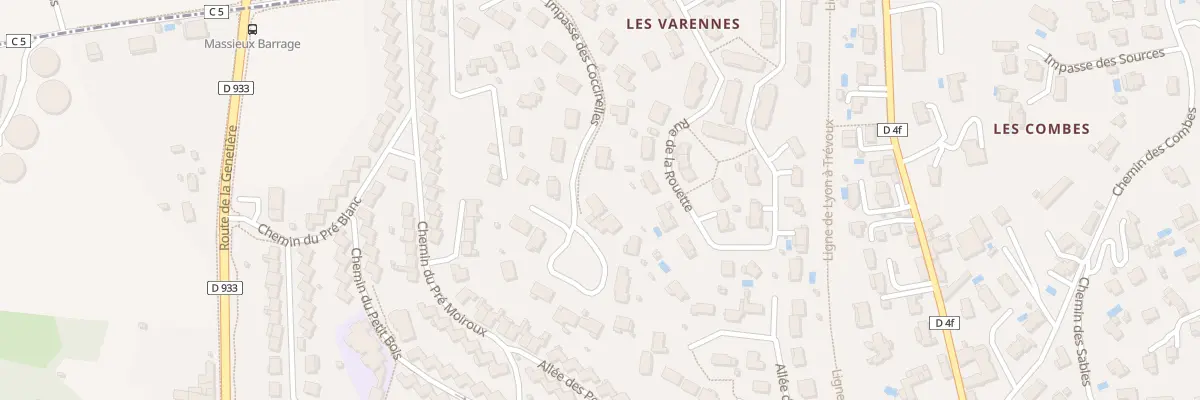 Plan du 16 All des Varennes à Massieux
