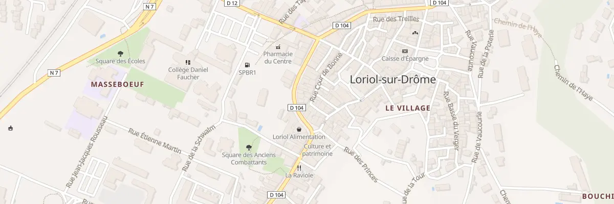 Plan du 22 Rue cour de bonne à Loriol-sur-Drôme