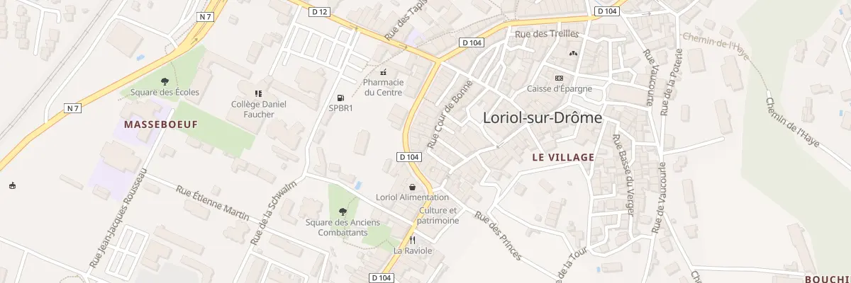 Plan du 20 Rue cour de bonne à Loriol-sur-Drôme