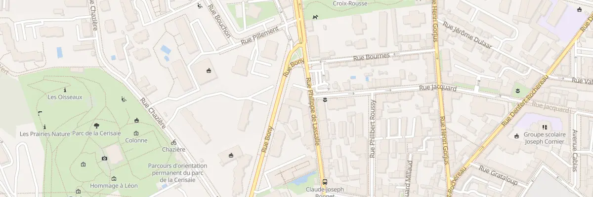Plan du 25 Rue Philippe de Lassalle à Lyon 4e Arrondissement