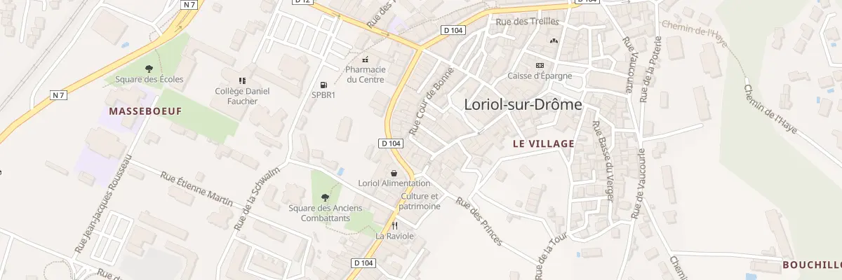 Plan du 23 Rue cour de bonne à Loriol-sur-Drôme