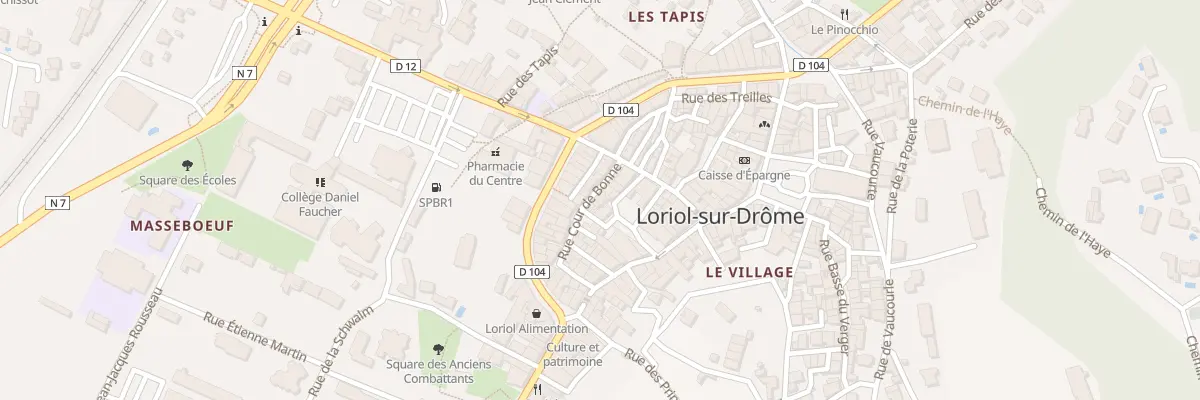 Plan du 9 Rue cour de bonne à Loriol-sur-Drôme