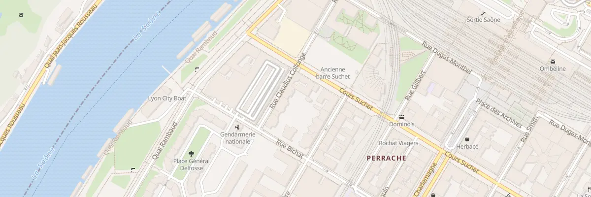 Plan du 21 Rue Claudius Collonge à Lyon 2e Arrondissement