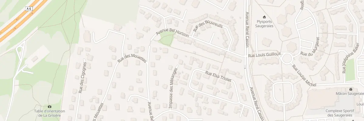 Plan du 8 Imp des Mésanges à Mâcon
