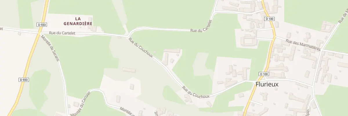 Plan du 5016 Flurieux à Mogneneins